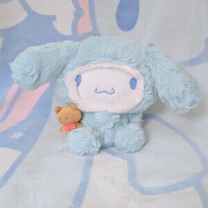 Cinnamoroll Fluffy Hood Plushie with Bear